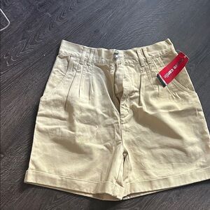 Pierre Cardin Tan Pleated Shorts